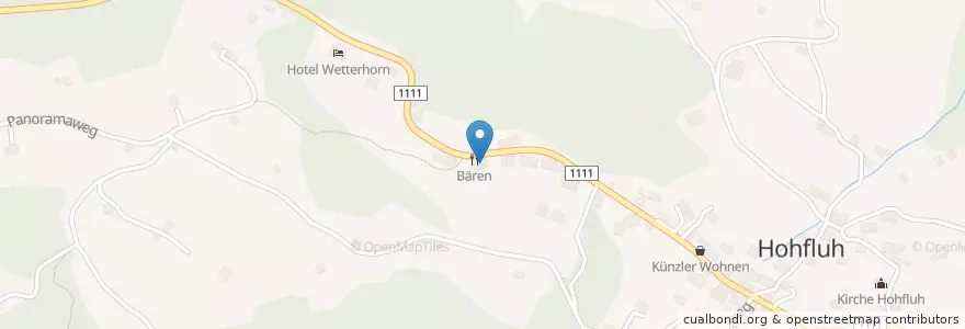 Mapa de ubicacion de Bären en Switzerland, Bern, Verwaltungsregion Oberland, Verwaltungskreis Interlaken-Oberhasli, Hasliberg.