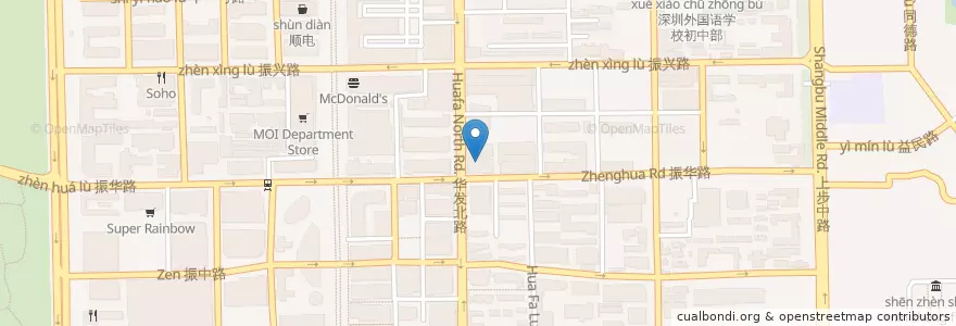 Mapa de ubicacion de Electroincs Market en الصين, غوانغدونغ, شنجن (الصين), 福田区.