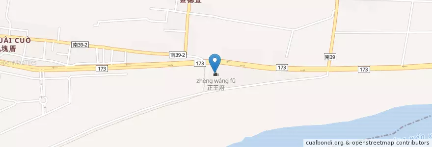 Mapa de ubicacion de 正王府 en Taiwan, 臺南市, 七股區.