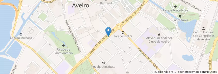 Mapa de ubicacion de Pizzaria - abre brevemente en 葡萄牙, Aveiro, Centro, Baixo Vouga, Aveiro, Glória E Vera Cruz.