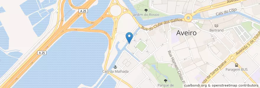 Mapa de ubicacion de La Mamaroma en Portugal, Aveiro, Centro, Baixo Vouga, Aveiro, Glória E Vera Cruz.