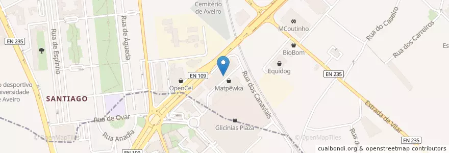 Mapa de ubicacion de Análise Clinicas GrupoMedServiço en Portugal, Aveiro, Centre, Baixo Vouga, Aveiro, Glória E Vera Cruz.
