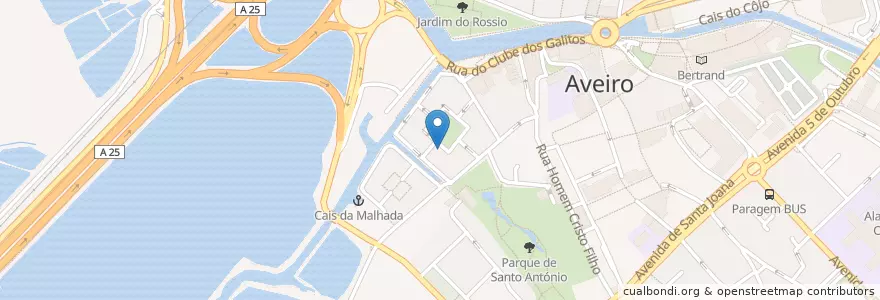 Mapa de ubicacion de Banda amizade en 葡萄牙, Aveiro, Centro, Baixo Vouga, Aveiro, Glória E Vera Cruz.