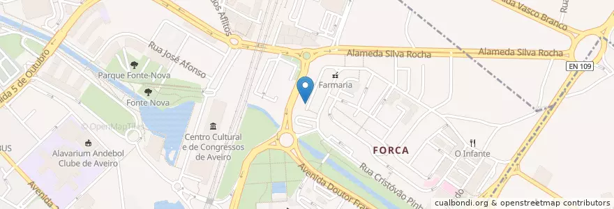 Mapa de ubicacion de Café com Natas en Portekiz, Aveiro, Centro, Baixo Vouga, Aveiro, Glória E Vera Cruz.
