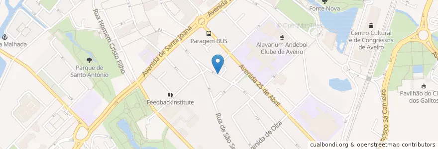 Mapa de ubicacion de Bar Luxor en ポルトガル, Aveiro, Centro, Baixo Vouga, Aveiro, Glória E Vera Cruz.