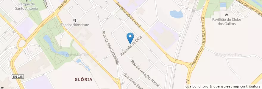 Mapa de ubicacion de Café Expresso en ポルトガル, Aveiro, Centro, Baixo Vouga, Aveiro, Glória E Vera Cruz.