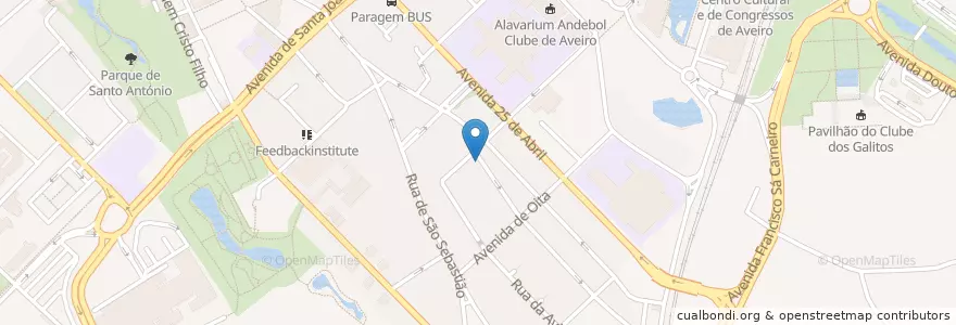 Mapa de ubicacion de Centro de Explicações en Portekiz, Aveiro, Centro, Baixo Vouga, Aveiro, Glória E Vera Cruz.