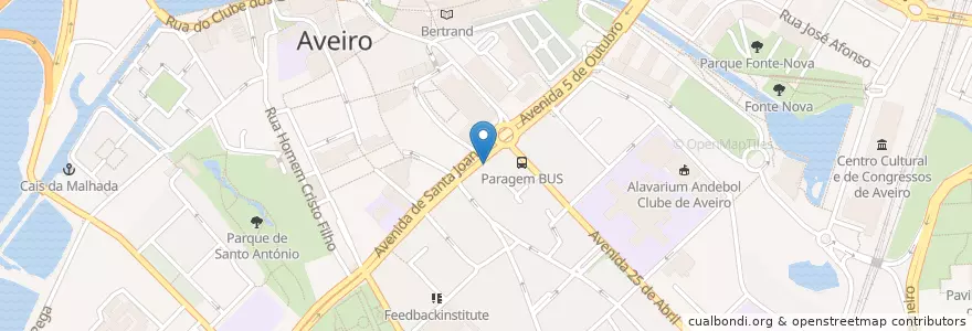 Mapa de ubicacion de Arco-iris en Portugal, Aveiro, Centro, Baixo Vouga, Aveiro, Glória E Vera Cruz.
