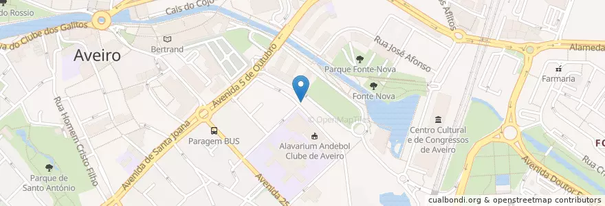 Mapa de ubicacion de Externato en Portugal, Aveiro, Centro, Baixo Vouga, Aveiro, Glória E Vera Cruz.