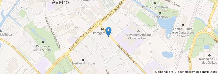 Mapa de ubicacion de Lavagem de carros en ポルトガル, Aveiro, Centro, Baixo Vouga, Aveiro, Glória E Vera Cruz.