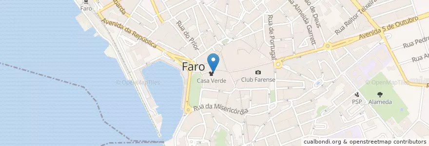 Mapa de ubicacion de Bella Italia en Португалия, Алгарве, Алгарви, Faro, Faro, Faro.