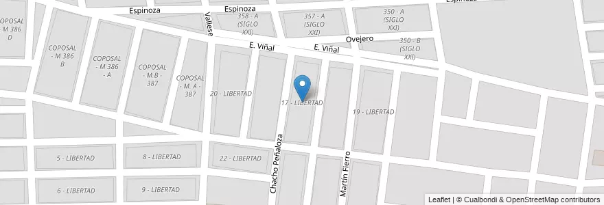 Mapa de ubicacion de 17 - LIBERTAD en 아르헨티나, Salta, Capital, Municipio De Salta, Salta.