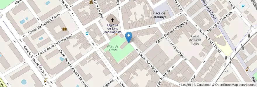 Mapa de ubicacion de 170 Plaça de l'Ermita en Испания, Каталония, Барселона, Баш-Льобрегат, Sant Joan Despí.
