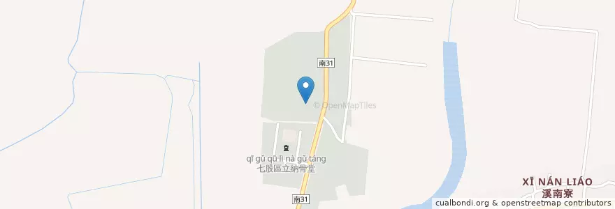 Mapa de ubicacion de 鎮山堂 en 臺灣, 臺南市, 七股區.