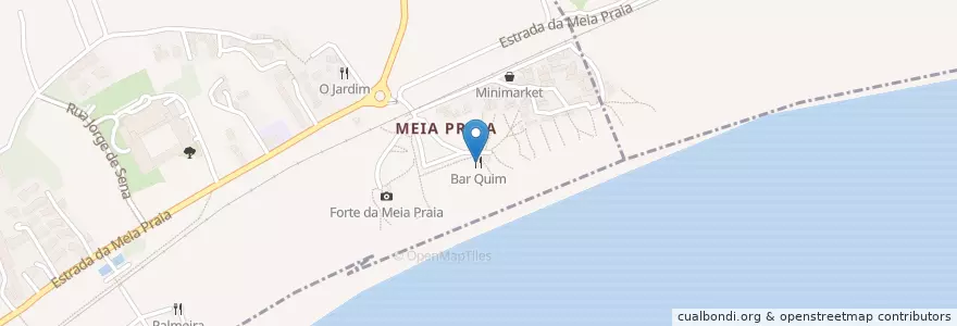 Mapa de ubicacion de Bar Quim en Португалия, Алгарве, Алгарви, Faro, Lagos, São Gonçalo De Lagos.