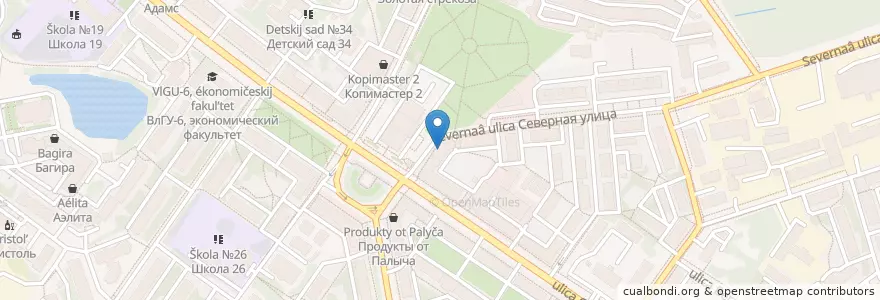 Mapa de ubicacion de Закусочная en Rússia, Distrito Federal Central, Владимирская Область, Городской Округ Владимир.
