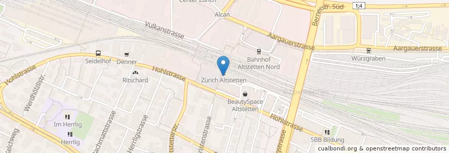 Mapa de ubicacion de Bancomat Raiffeisen en Suisse, Zurich, District De Zurich, Zurich.