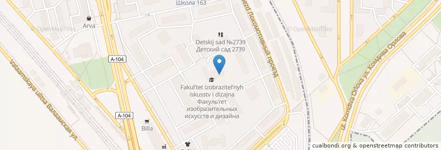 Mapa de ubicacion de ГОУ Художественная школа en Russia, Central Federal District, Moscow, Northern Administrative Okrug, Timiryazevsky District.