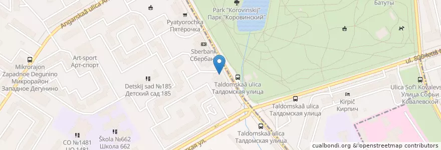 Mapa de ubicacion de ГорЗдрав en Rusia, Distrito Federal Central, Москва, Северный Административный Округ, Дмитровский Район, Район Западное Дегунино.