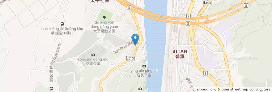 Mapa de ubicacion de 新店神召會 en تایوان, 新北市, 新店區.