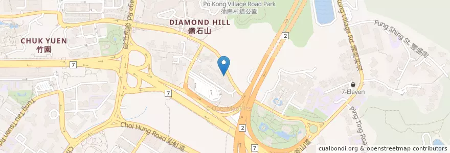 Mapa de ubicacion de 鑽石山浸信會 Diamond Hill Baptist Church en 中国, 広東省, 香港, 九龍, 新界, 黃大仙區 Wong Tai Sin District.