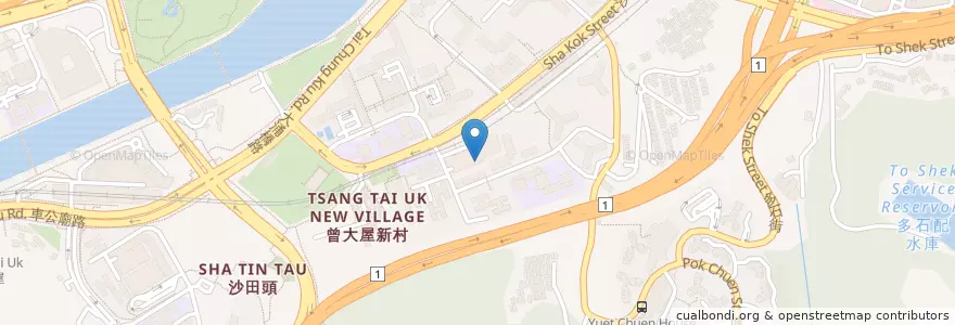 Mapa de ubicacion de McDonald's en 중국, 광둥성, 홍콩, 신제, 沙田區 Sha Tin District.