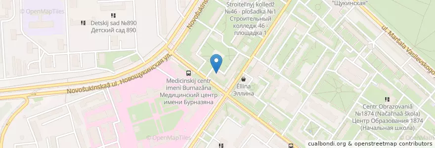 Mapa de ubicacion de УПП №45 по району Щукино en Russia, Distretto Federale Centrale, Москва, Северо-Западный Административный Округ, Район Щукино.