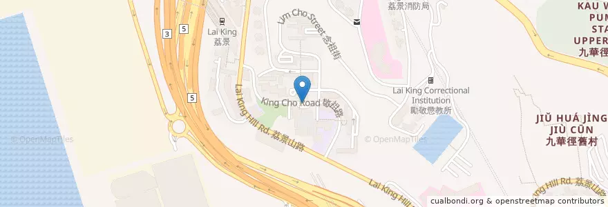 Mapa de ubicacion de 祖堯 Cho Yiu en China, Guangdong, Hongkong, New Territories, 葵青區 Kwai Tsing District.