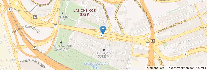 Mapa de ubicacion de 美孚 Mei Foo en 中国, 广东省, 香港 Hong Kong, 九龍 Kowloon, 新界 New Territories, 深水埗區 Sham Shui Po District.