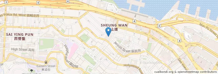 Mapa de ubicacion de 上環街市 Sheung Wan Market en Chine, Guangdong, Hong Kong, Île De Hong Kong, Nouveaux Territoires, 中西區 Central And Western District.