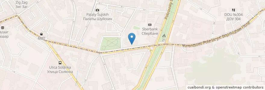 Mapa de ubicacion de Forbest en Russia, Distretto Federale Centrale, Москва, Центральный Административный Округ, Таганский Район.