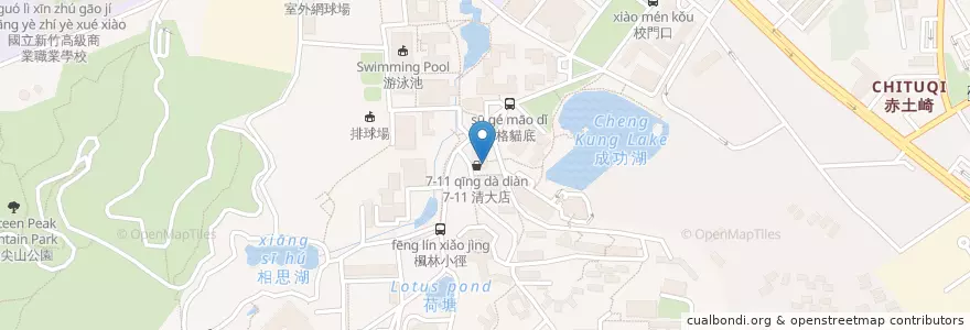 Mapa de ubicacion de 麥當勞新竹清大門市 en تایوان, 臺灣省, سینچو, 東區.