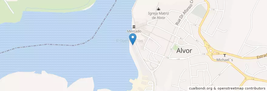 Mapa de ubicacion de Yacht Club Alvor en 葡萄牙, Algarve, Algarve, Faro, Portimão, Alvor.