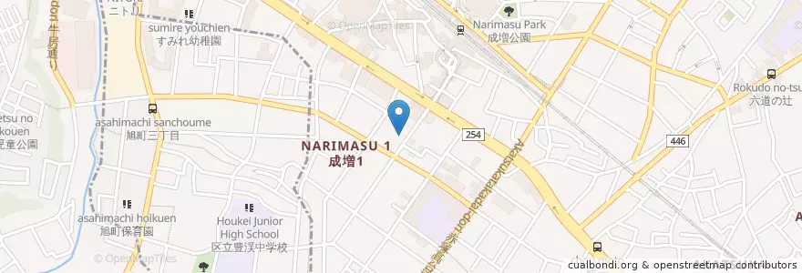 Mapa de ubicacion de 氷川神社 en 日本, 東京都, 練馬区.