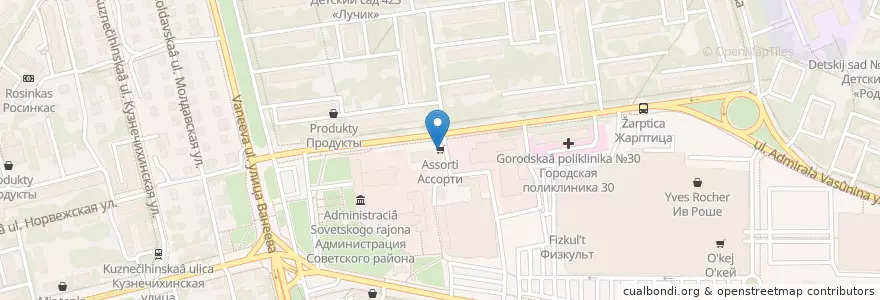 Mapa de ubicacion de Ассорти en Russie, District Fédéral De La Volga, Oblast De Nijni Novgorod, Городской Округ Нижний Новгород.