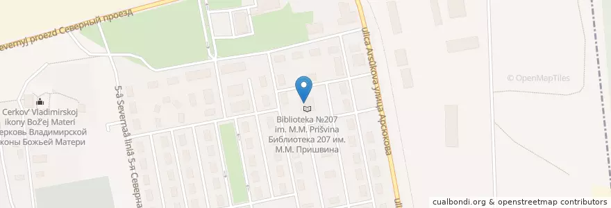 Mapa de ubicacion de Библиотека №207 им. М.М. Пришвина en Rusland, Centraal Federaal District, Moskou, Северо-Восточный Административный Округ, Район Северный.