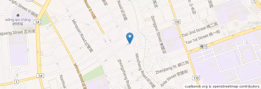 Mapa de ubicacion de 只是光影 en 台湾, 桃園市, 桃園区.