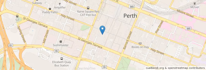 Mapa de ubicacion de Food Court en Australia, Australia Occidentale, City Of Perth.