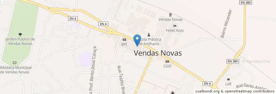 Mapa de ubicacion de Novo Banco en Portekiz, Alentejo, Alentejo Central, Évora, Vendas Novas, Vendas Novas.