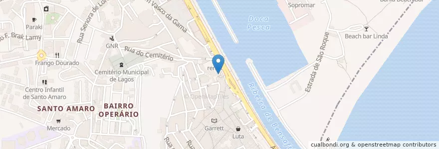 Mapa de ubicacion de Mercado Municipal en 葡萄牙, Algarve, Algarve, Faro, Lagos, São Gonçalo De Lagos.