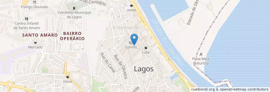 Mapa de ubicacion de Britaica en ポルトガル, Algarve, Algarve, Faro, Lagos, São Gonçalo De Lagos.