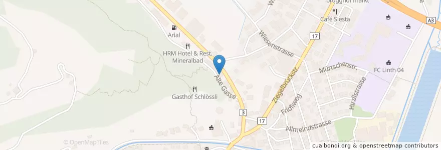 Mapa de ubicacion de Schwert en Schweiz/Suisse/Svizzera/Svizra, Glarus, Glarus Nord.