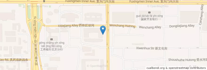 Mapa de ubicacion de 中国建设银行北京分行 en China, Pequim, Hebei, 西城区.