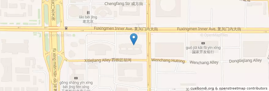 Mapa de ubicacion de 北京银行 en Cina, Pechino, Hebei, 西城区.
