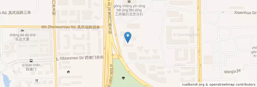 Mapa de ubicacion de 中央音乐学院 en Cina, Pechino, Hebei, 西城区.