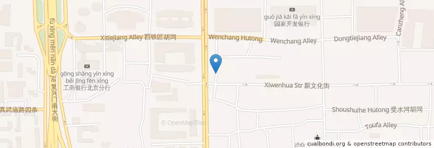Mapa de ubicacion de 洞庭楚乡 en Cina, Pechino, Hebei, 西城区.
