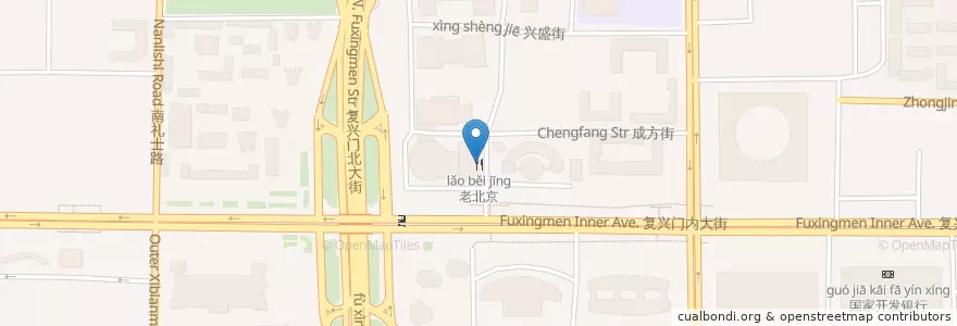 Mapa de ubicacion de 宏状元粥店 en 中国, 北京市, 河北省, 西城区.