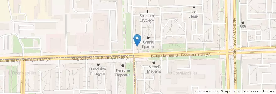 Mapa de ubicacion de Кобулети en Russia, Северо-Западный Федеральный Округ, Oblast' Di Leningrado, San Pietroburgo, Московский Район, Округ Московская Застава.