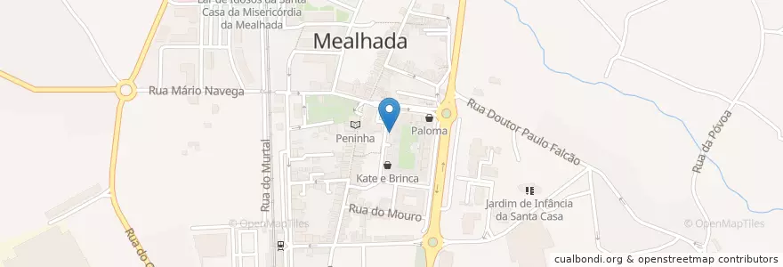 Mapa de ubicacion de Café Dunas Bar en 葡萄牙, Aveiro, Centro, Baixo Vouga, Mealhada, Mealhada, Ventosa Do Bairro E Antes.