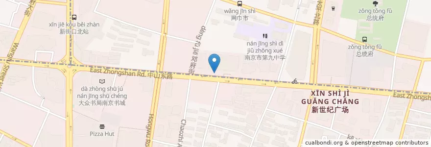 Mapa de ubicacion de 中国建设银行 en Chine, Jiangsu, Nankin.